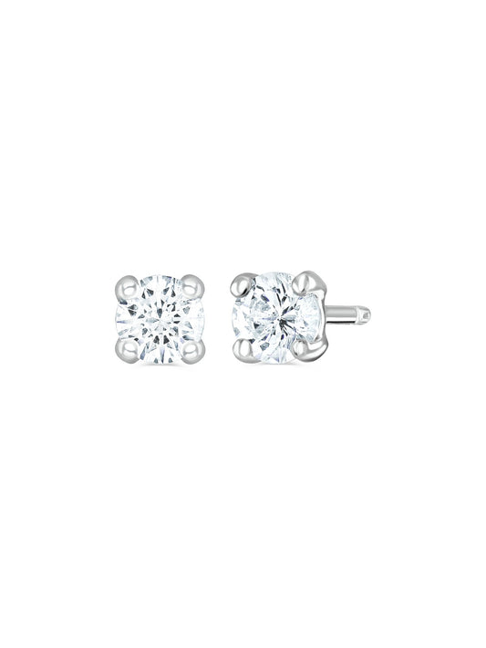 Brown & Newirth 0.15ct Brilliant Cut Solitaire Stud Earrings in 9ct White Gold