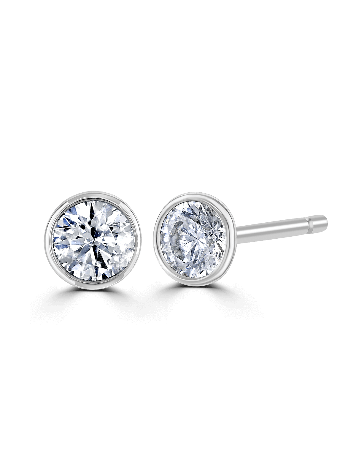 Brown & Newirth 0.25ct Brilliant Cut Solitaire Stud Earrings in 9ct White Gold