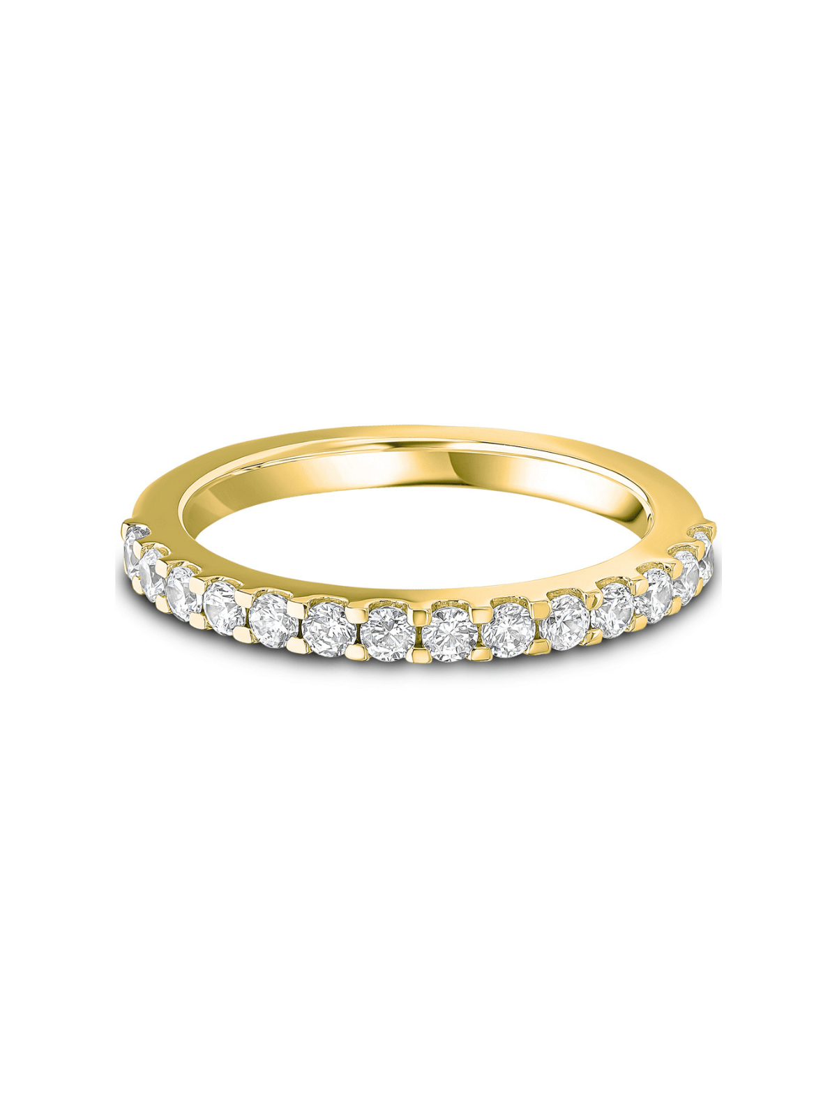 Lab Grown Diamond Half Eternity Ring 0.50ct Brilliant Cut in 9ct Yellow Gold