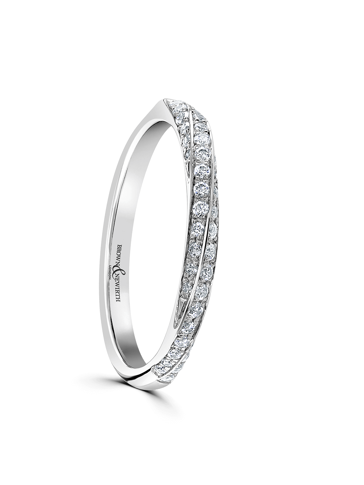 Diamond Half Eternity Ring 0.19ct Brilliant Cut in Platinum