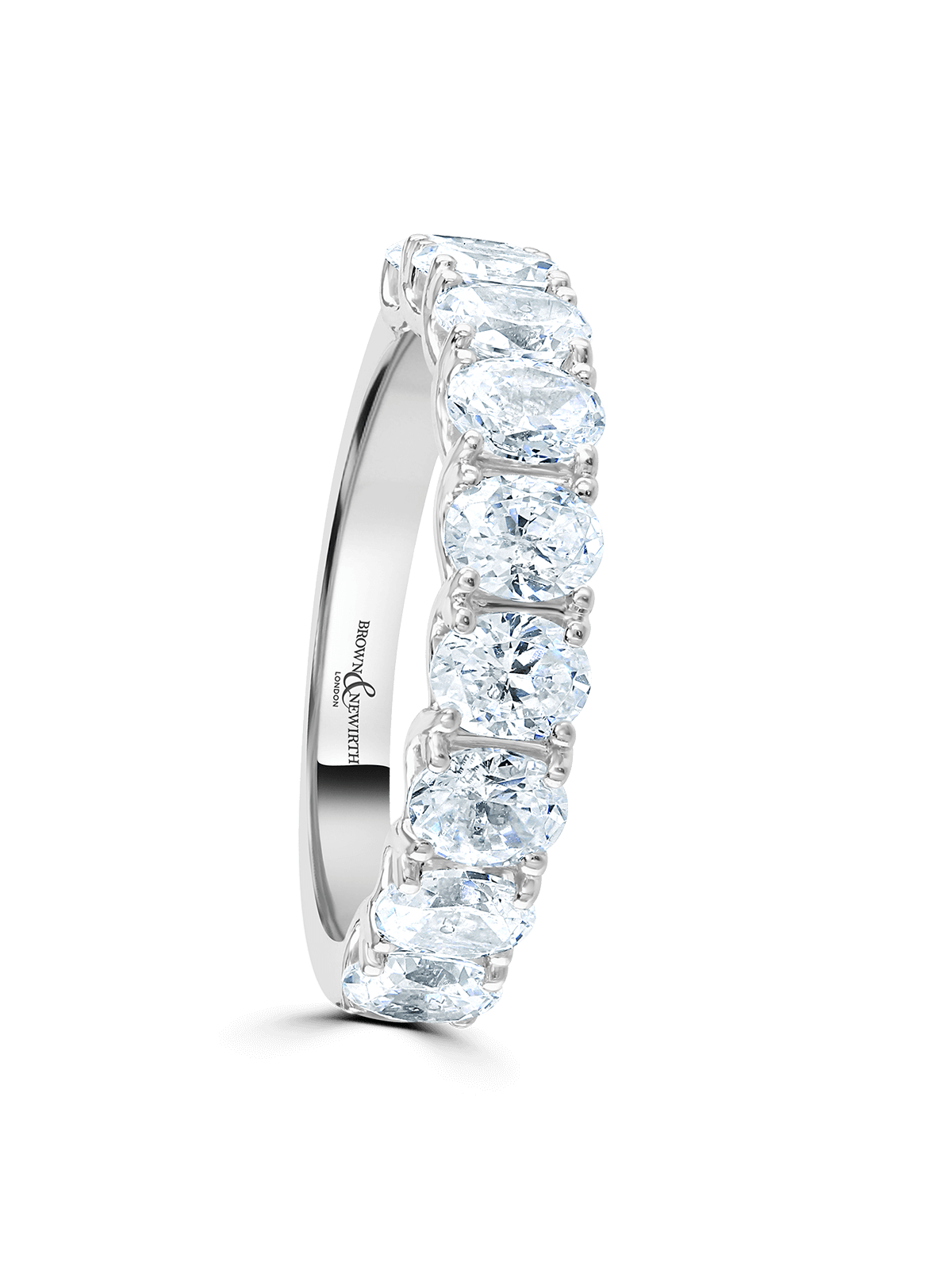 Brown & Newirth Pose 2.09ct Oval Cut Diamond Eternity Ring in Platinum