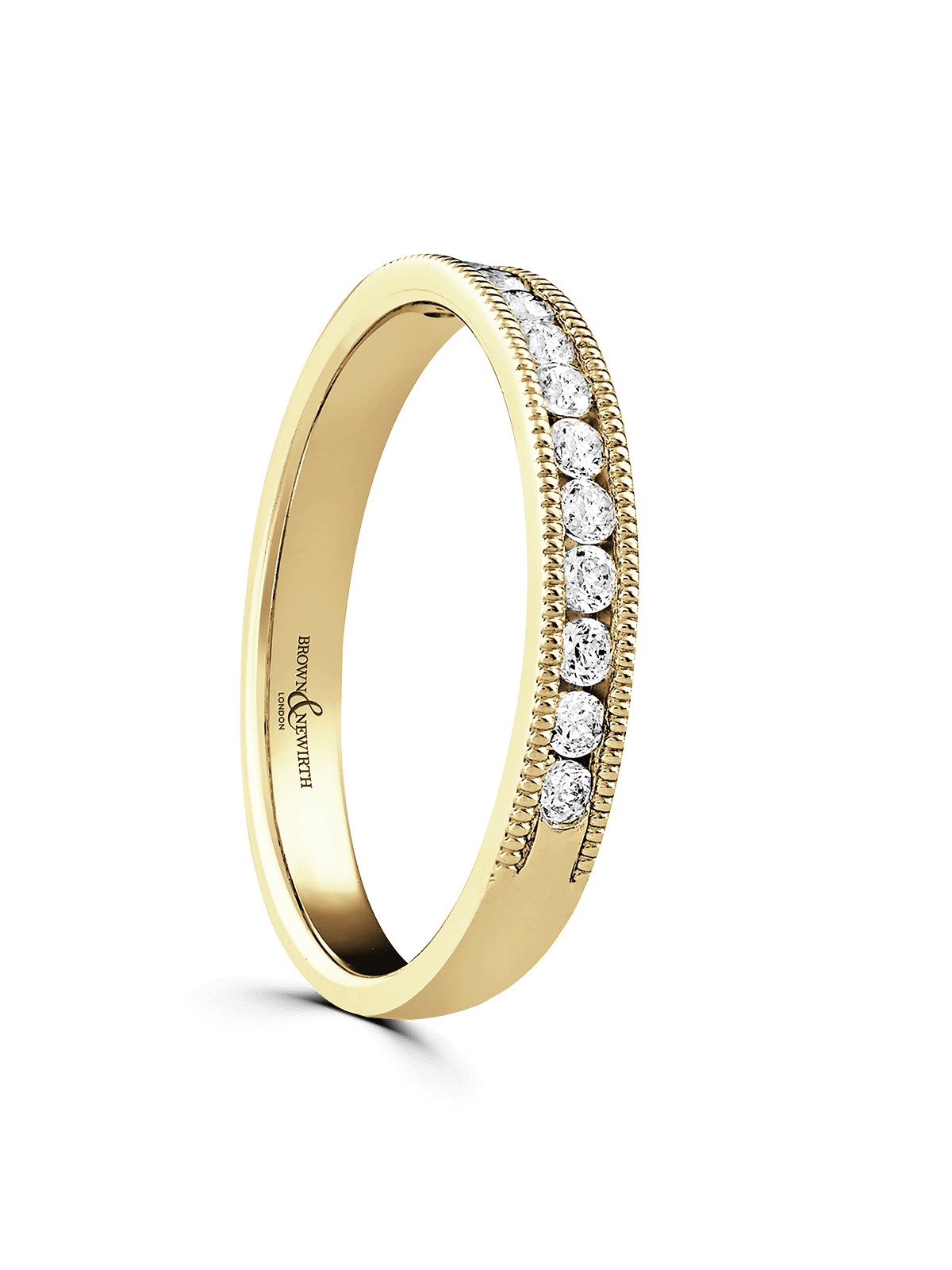 Diamond Set 9ct Yellow Gold Wedding Ring 0.20ct Brilliant Cut