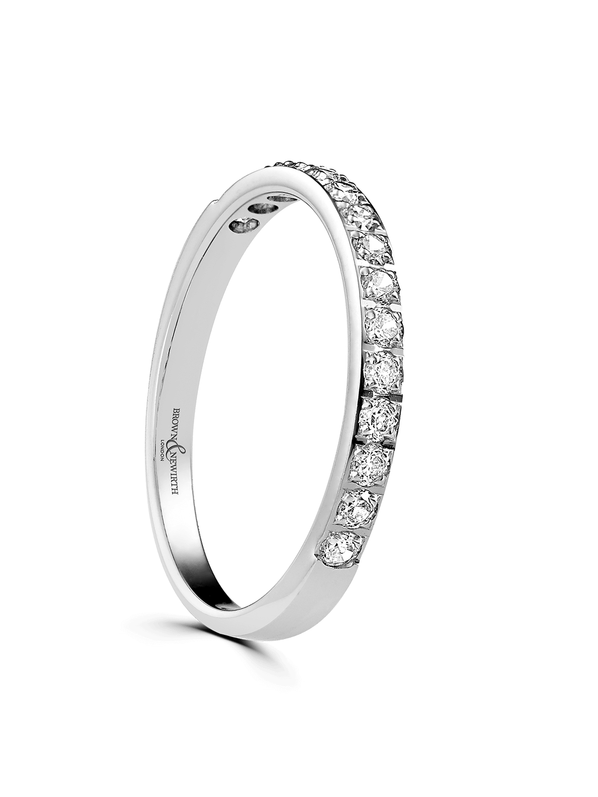 Diamond Set Platinum Wedding Ring 0.25ct Brilliant Cut