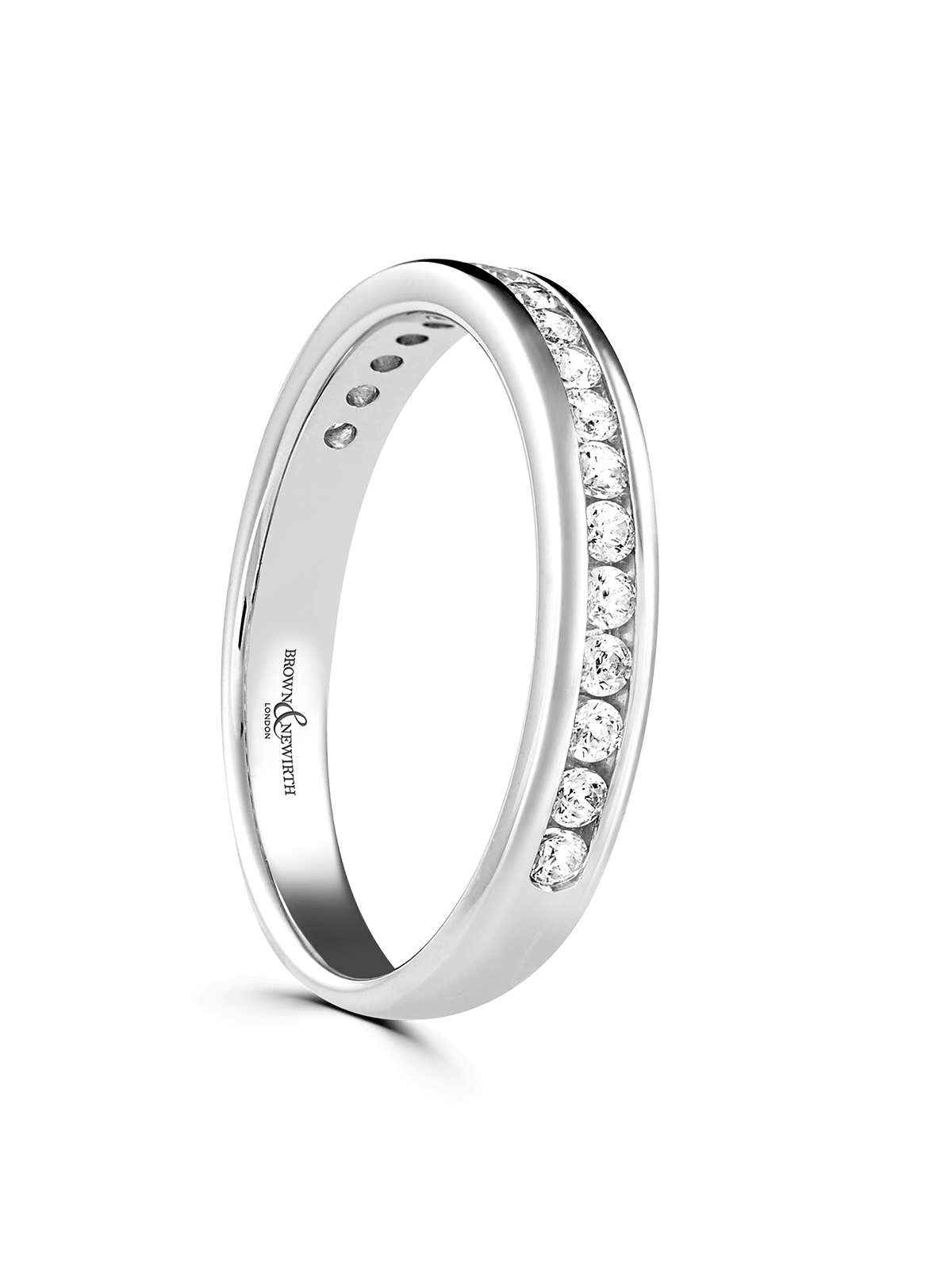 Diamond Set Platinum Wedding Ring 0.20ct Brilliant Cut