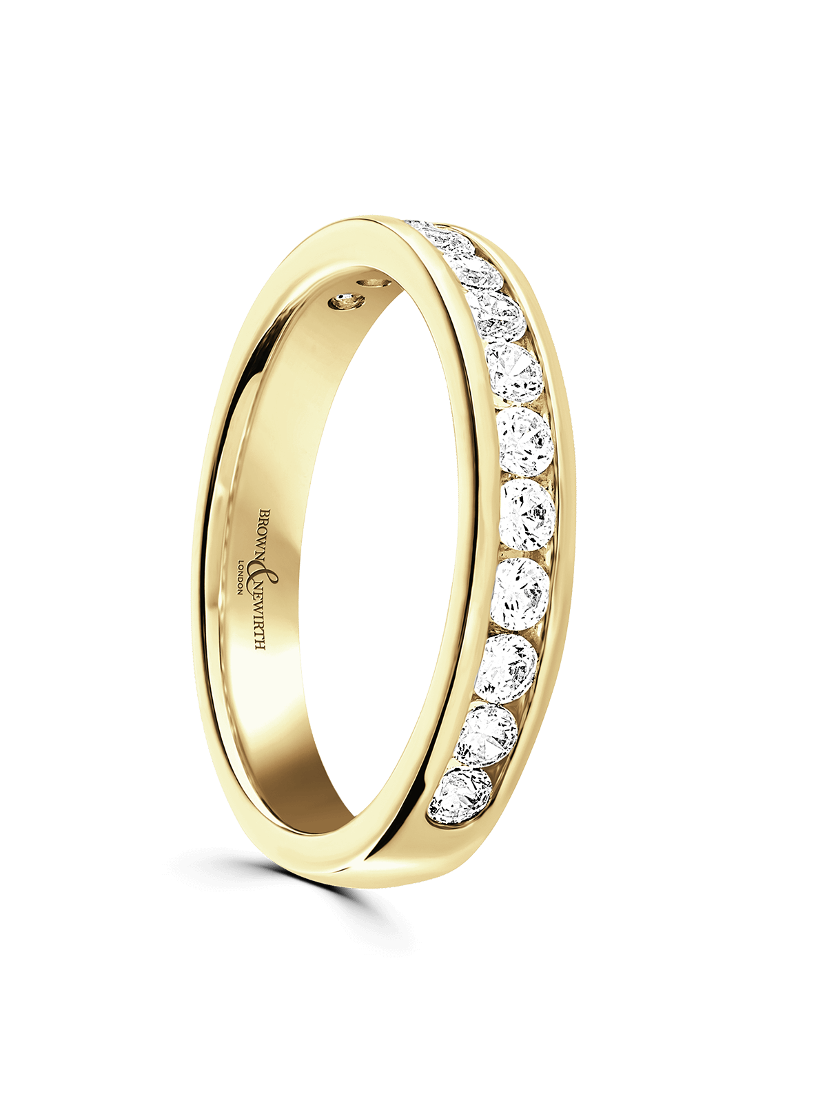Diamond Set 9ct Yellow Gold Wedding Ring 0.50ct Brilliant Cut