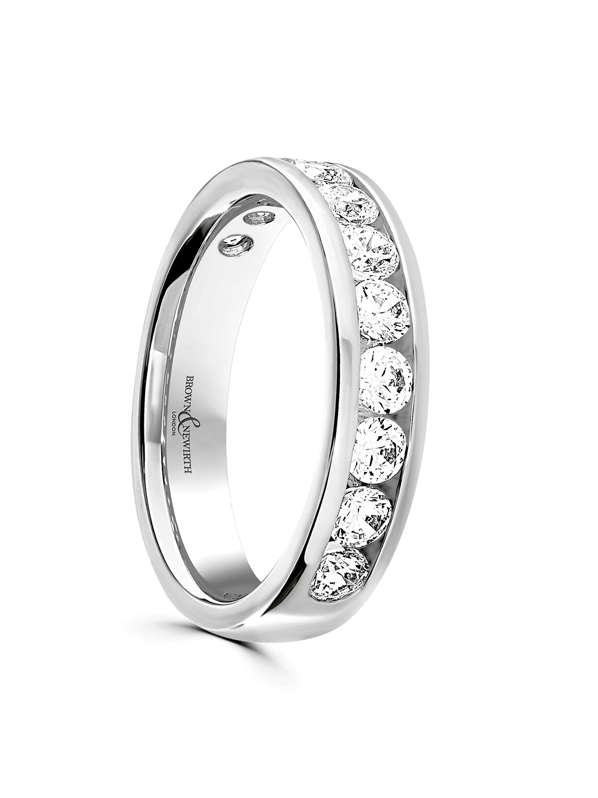 Diamond Set Platinum Wedding Ring 1.00ct Brilliant Cut