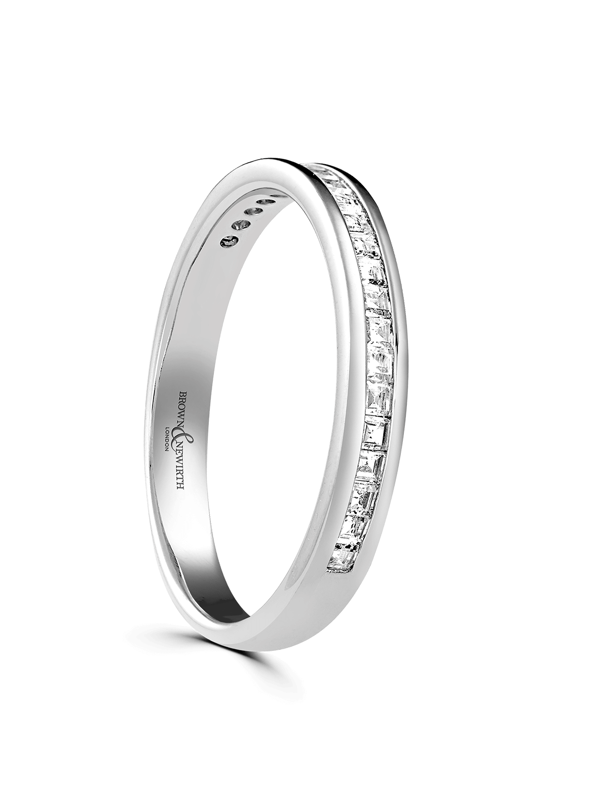 Diamond Half Eternity Ring 0.20ct Princess Cut in Platinum