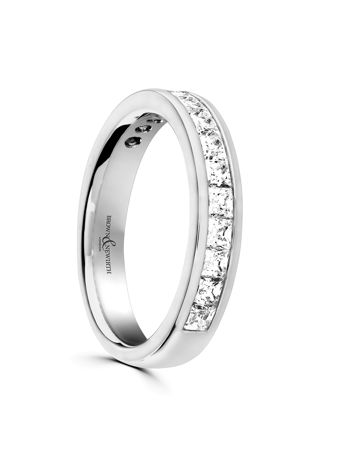 Diamond Set Platinum Wedding Ring 1.00ct Princess Cut