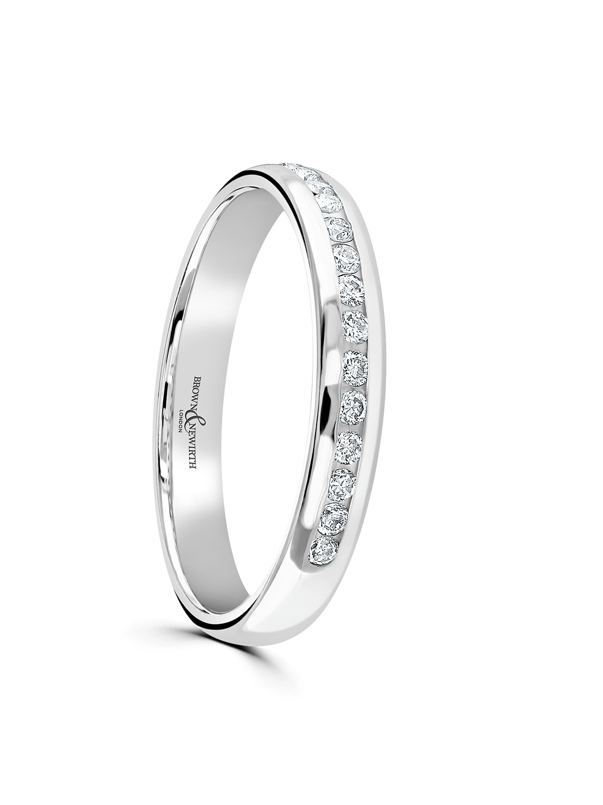 Diamond Half Eternity Ring 0.19ct Brilliant Cut in Platinum