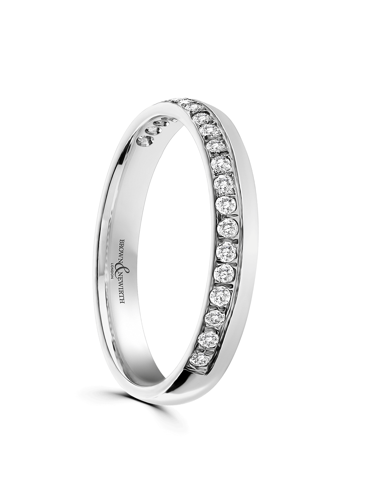 Diamond Half Eternity Ring 0.22ct Brilliant Cut in 18ct White Gold