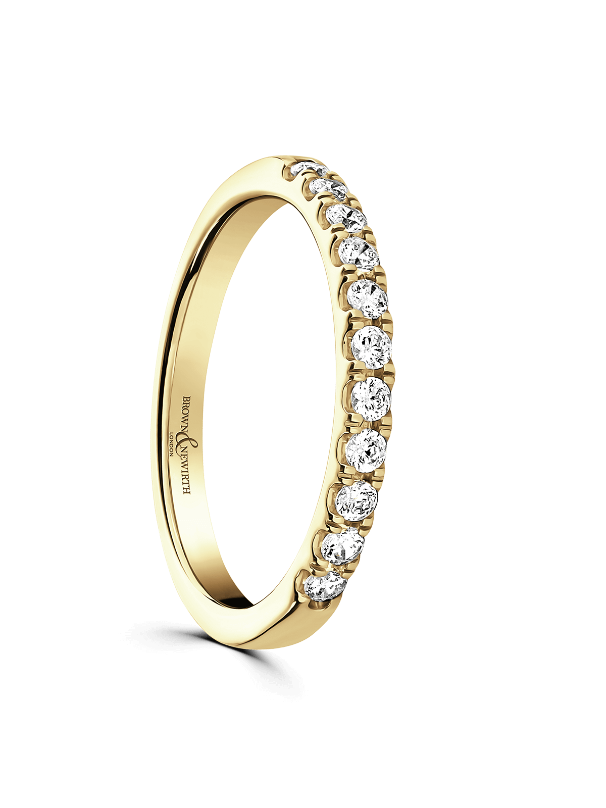 Diamond Set 18ct Yellow Gold Wedding Ring 0.25ct Brilliant Cut