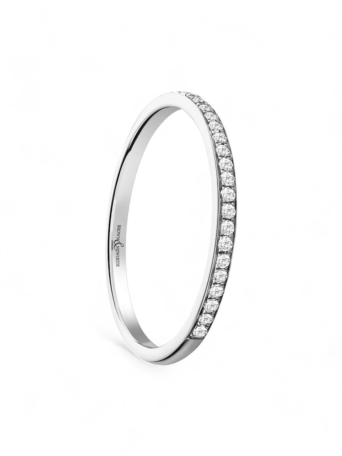Diamond Half Eternity Ring 0.10ct Brilliant Cut in Platinum