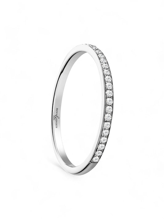Diamond Half Eternity Ring 0.10ct Brilliant Cut in Platinum