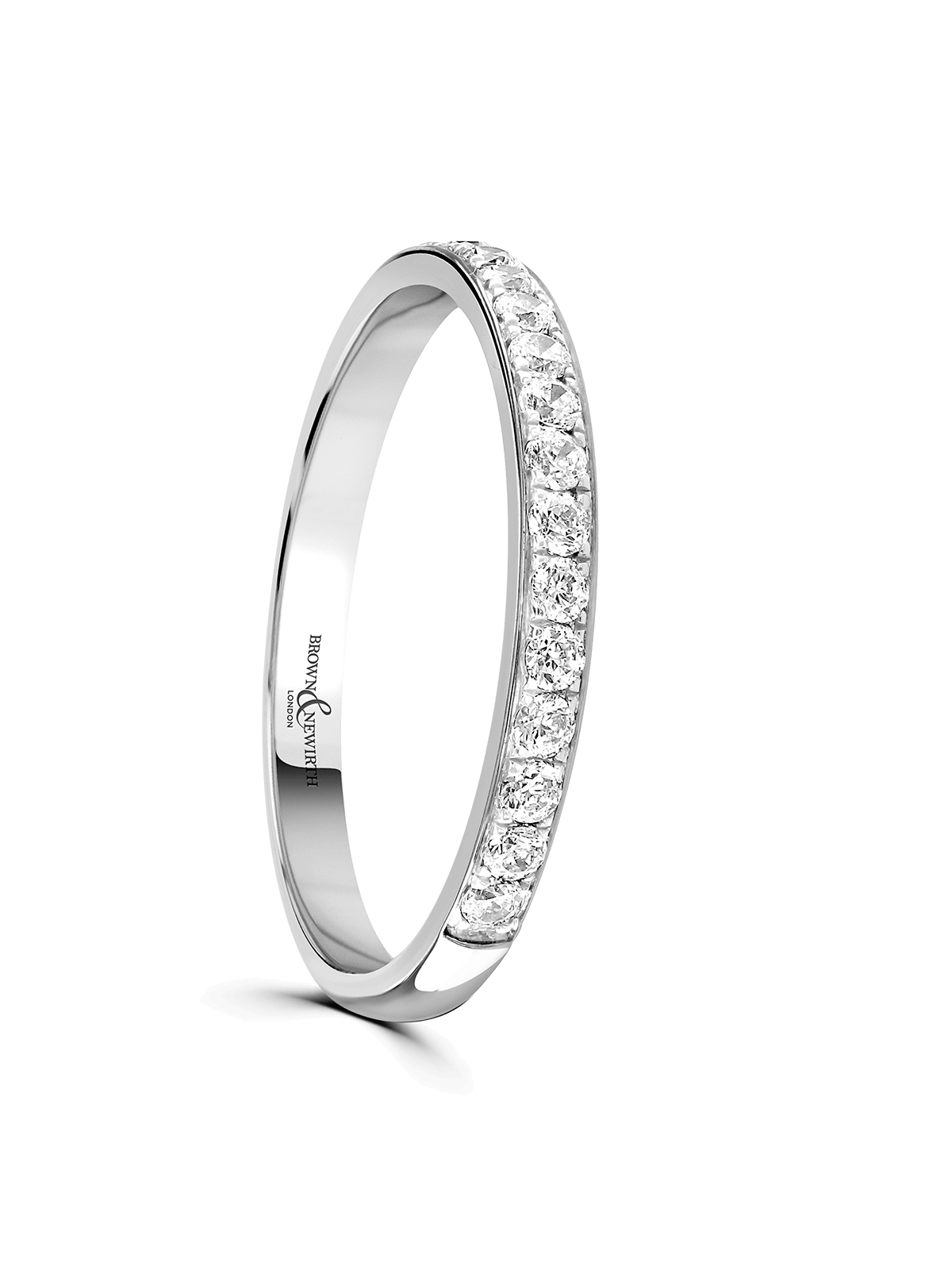 Diamond Half Eternity Ring 0.20ct Brilliant Cut in 9ct White Gold