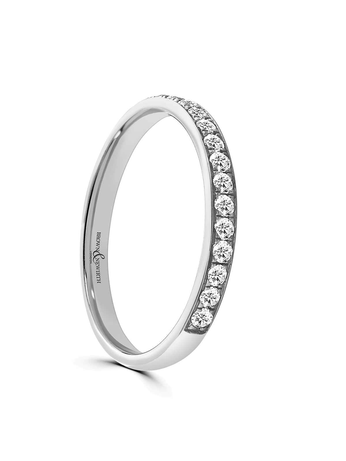 Diamond Half Eternity Ring 0.25ct Brilliant Cut in Platinum