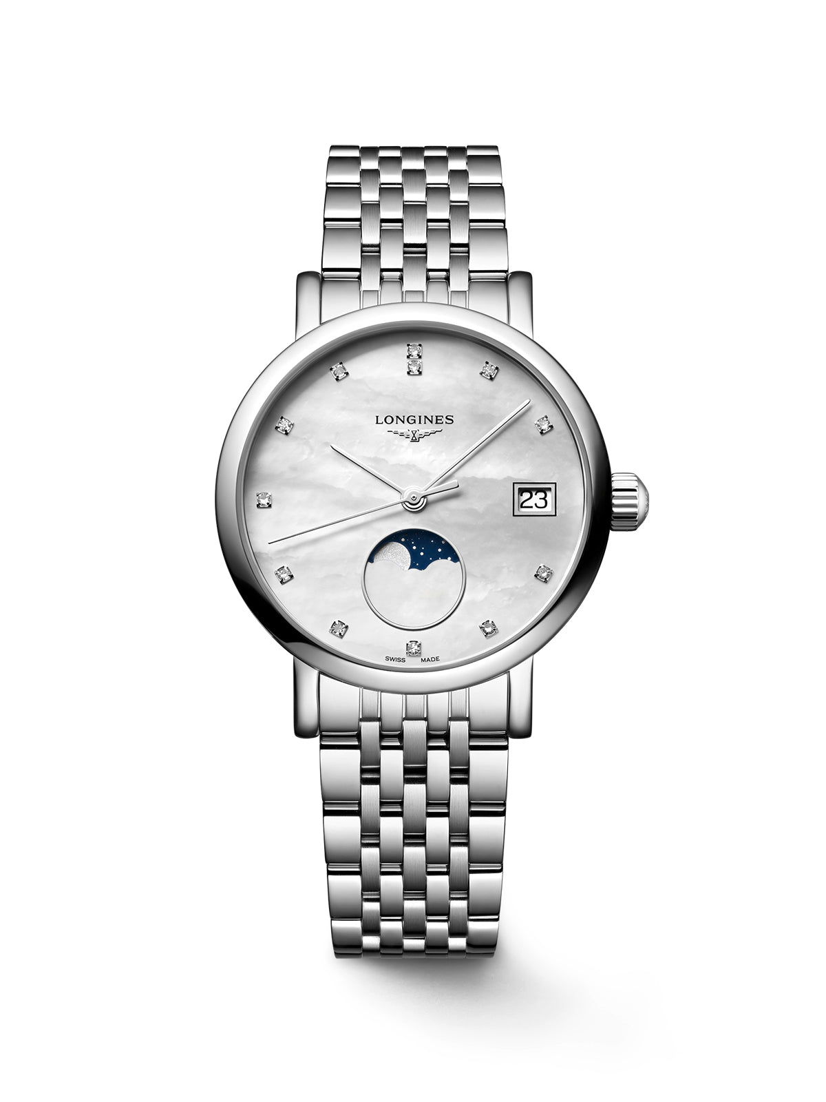 Longines Elegant Collection Moon Phase Watch 30mm L4.330.4.87.6