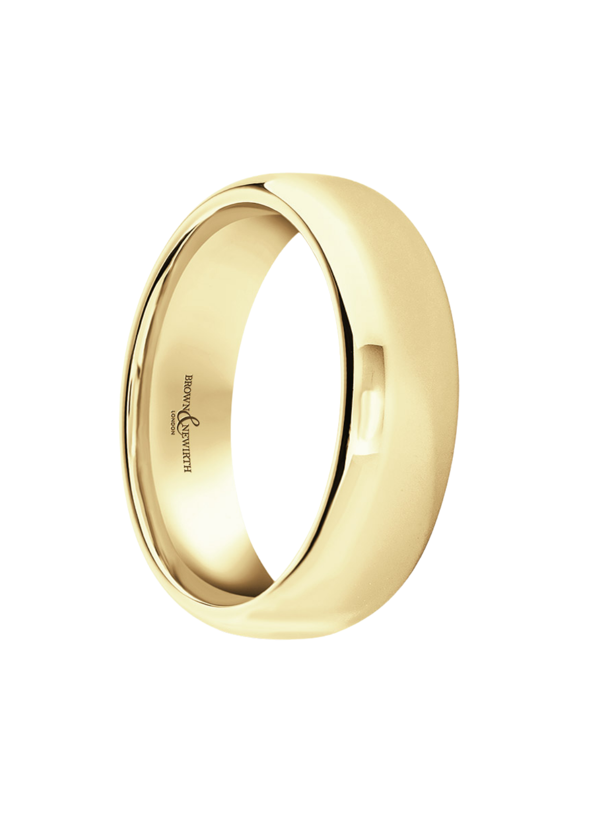 7mm 9ct Yellow Gold Wedding Ring with Lighter Softened Flat Court Profile (Size R-Z+)