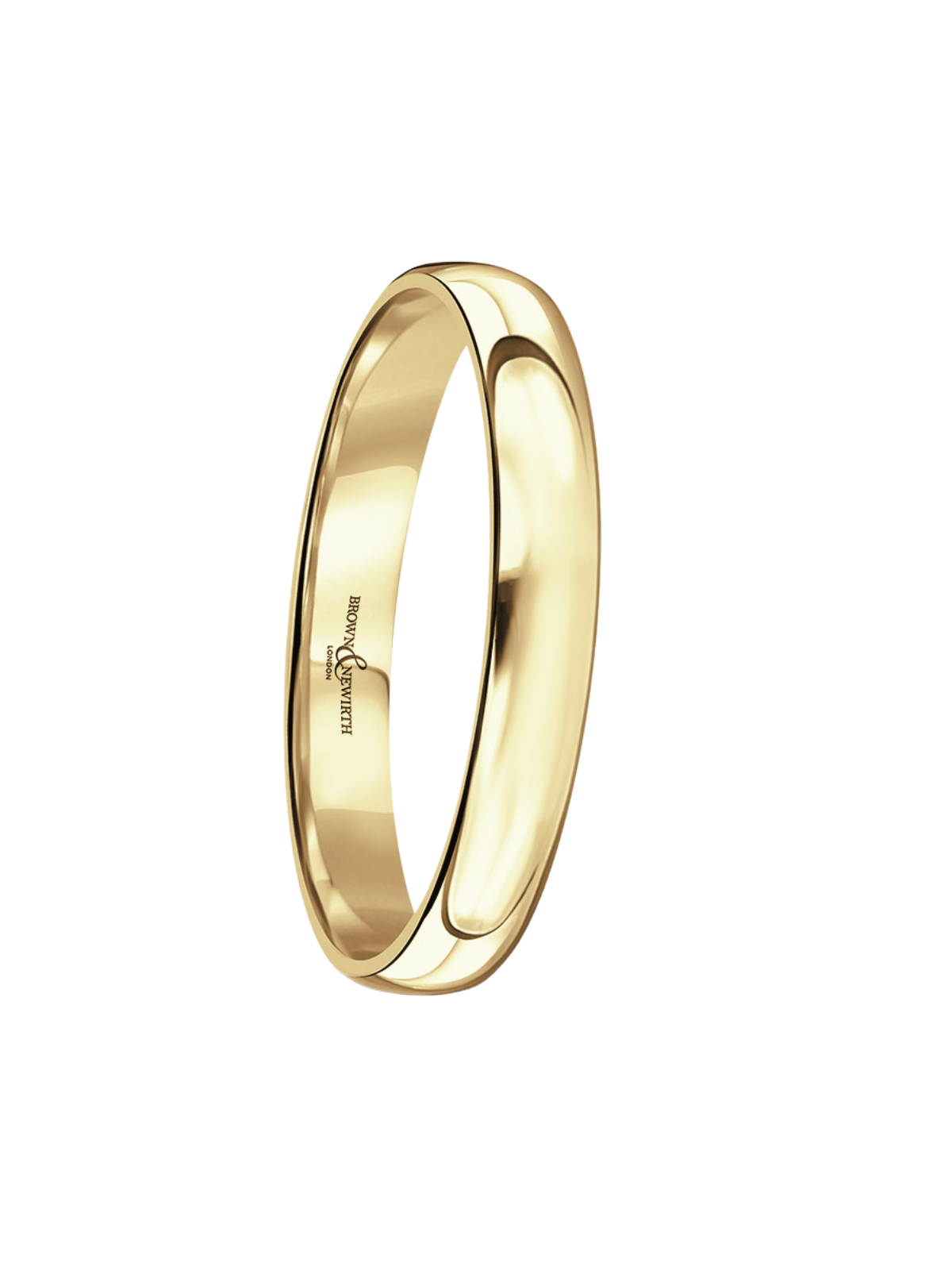 3.5mm 9ct Yellow Gold Wedding Ring with Lightweight Court Profile (Size A-Q)