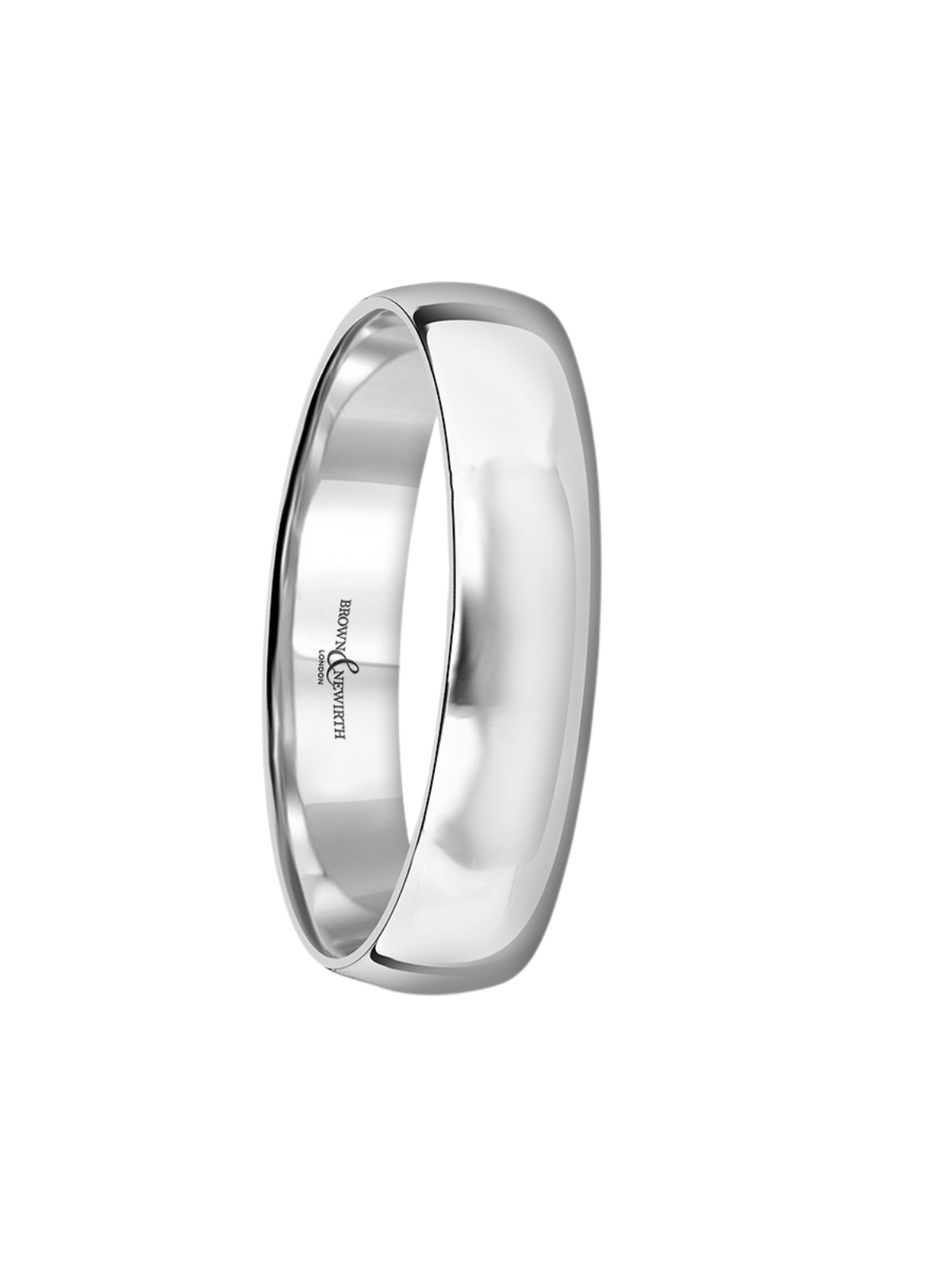 4mm Platinum Wedding Ring with Lightweight Court Profile (Size R-Z+)