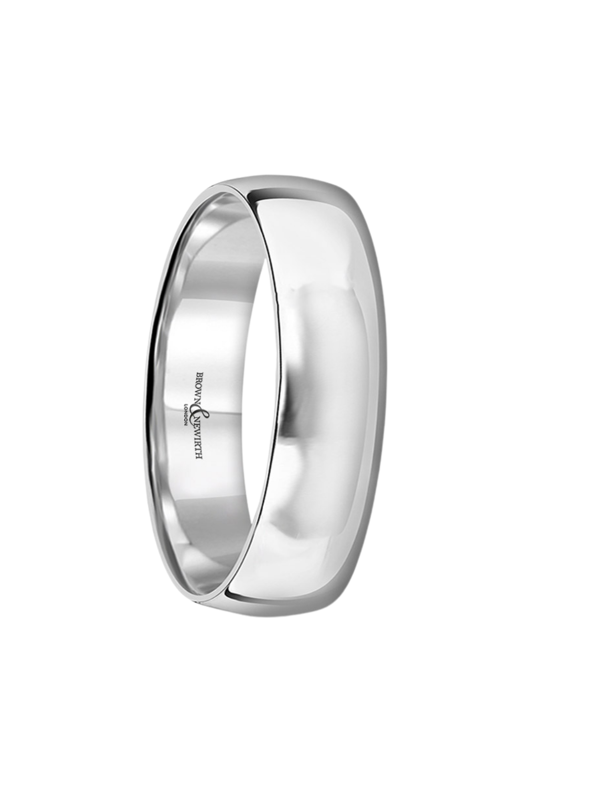 6mm Platinum Wedding Ring with Lightweight Court Profile (Size R-Z+)