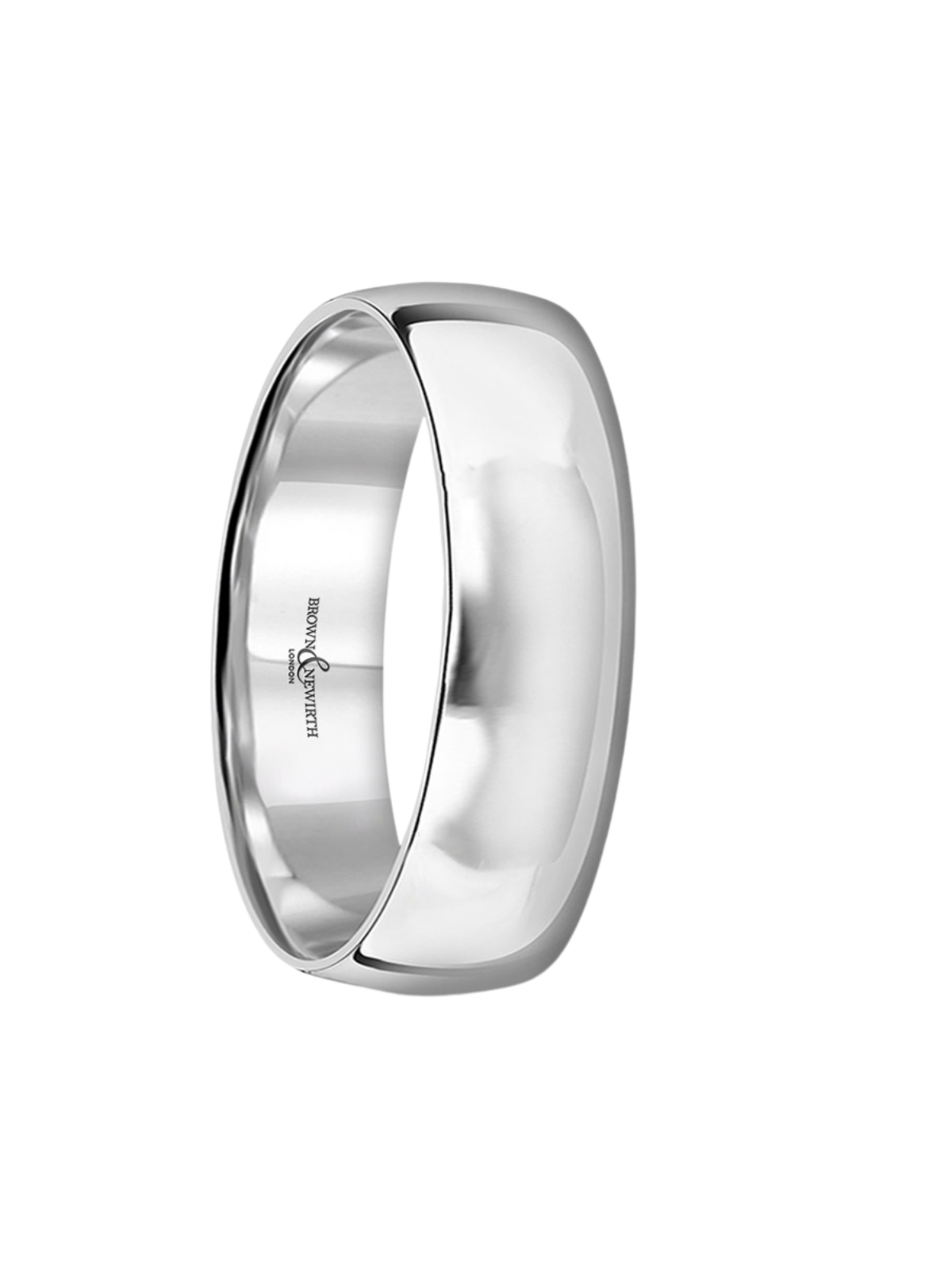 7mm Platinum Wedding Ring with Lightweight Court Profile (Size R-Z+)