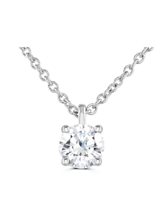 Brown & Newirth Rosie 0.50ct Brilliant Cut Diamond Solitaire Pendant in 9ct White Gold