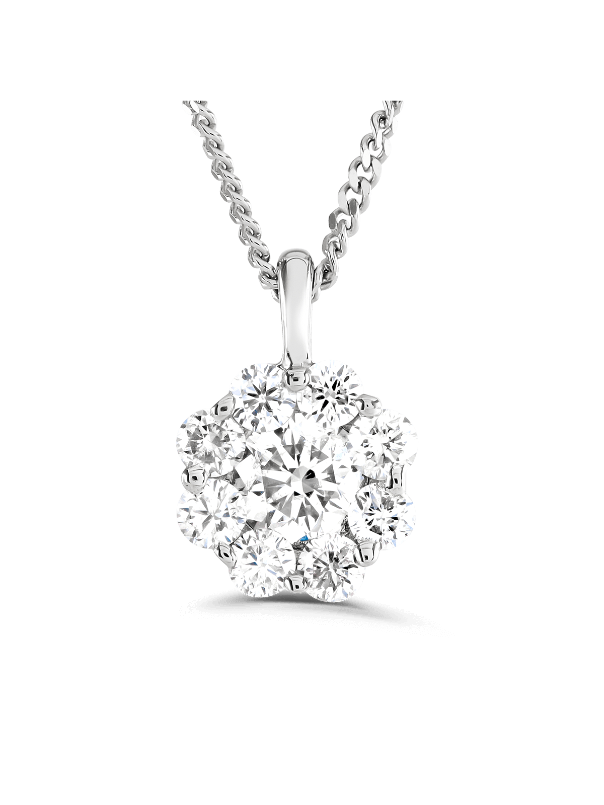 Diamond Cluster Pendant "The Bella Collection" 0.50ct in 9ct White Gold