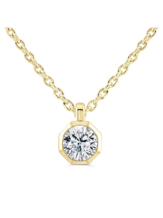 Brown & Newirth 0.25ct Brilliant Cut Diamond Solitaire Pendant in 18ct Yellow Gold