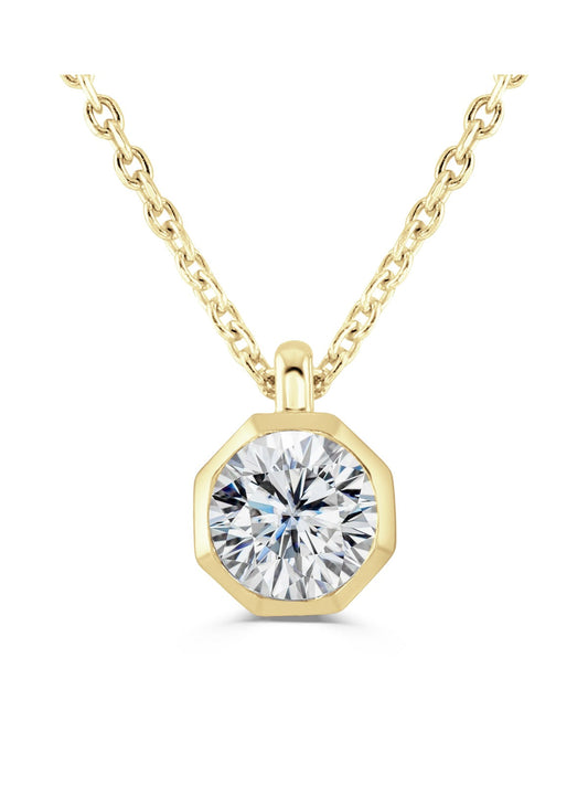 Brown & Newirth 0.50ct Brilliant Cut Diamond Solitaire Pendant in 18ct Yellow Gold