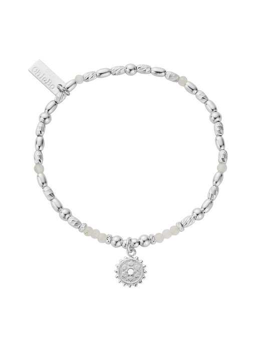 ChloBo Crown Chakra Bracelet in Silver & Moonstone