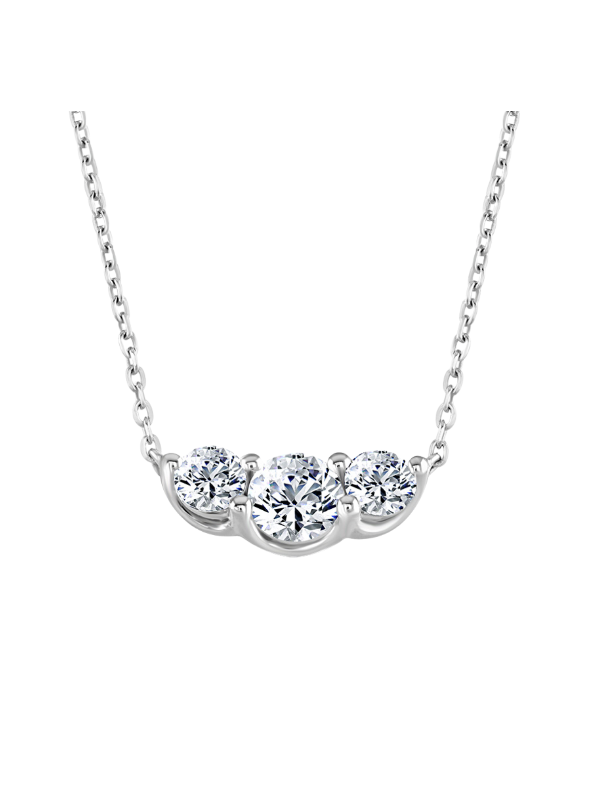 Lab Grown Diamond Pendant with 1.00ct of Round Brilliant Diamonds in 9ct White Gold