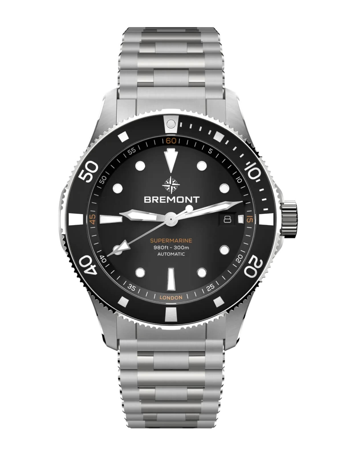 Bremont Supermarine 300m Date Watch 40mm SM40-DT-SS-BK-B