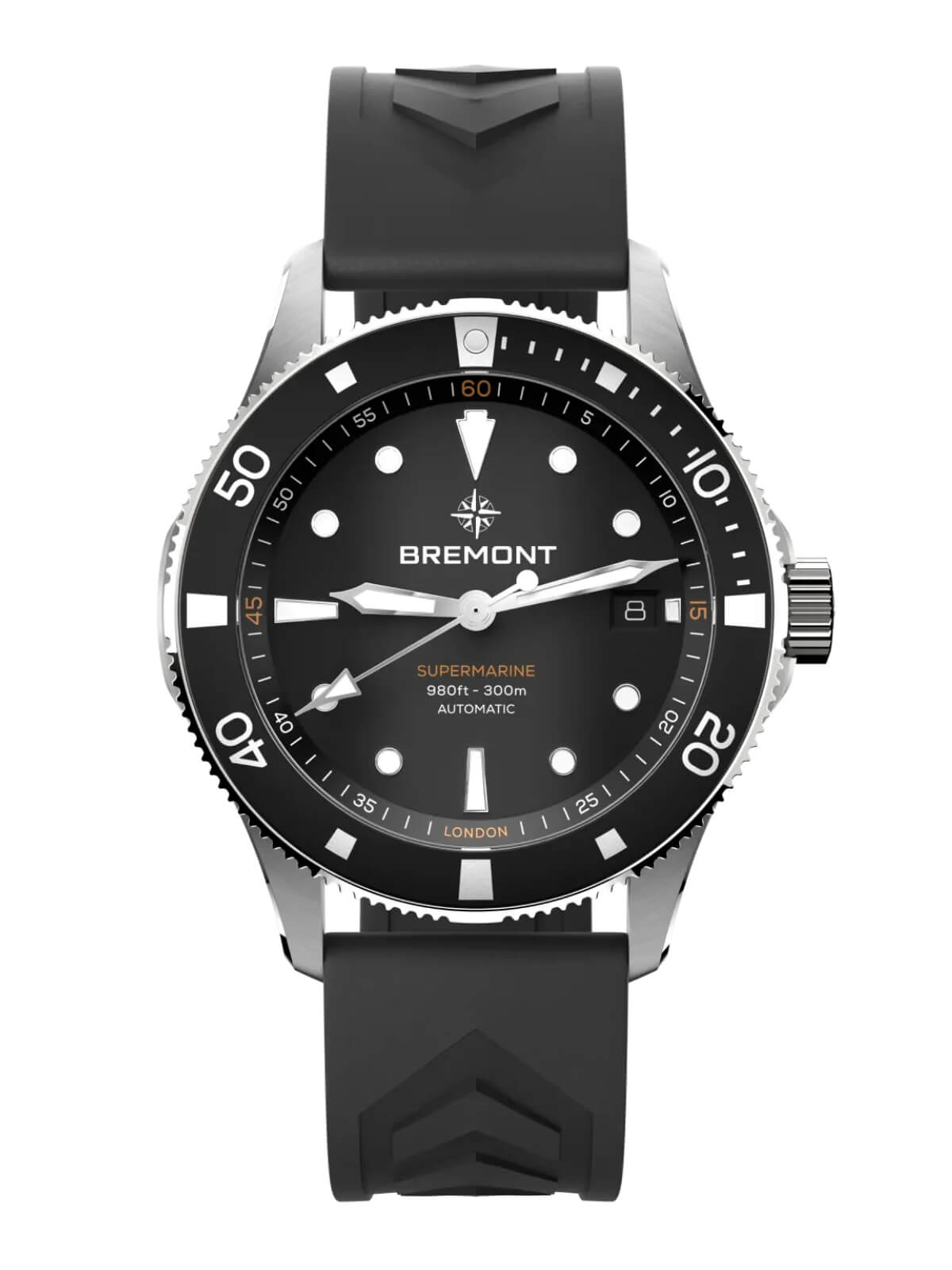 Bremont Supermarine 300m Date Watch 40mm SM40-DT-SS-BK-R-S