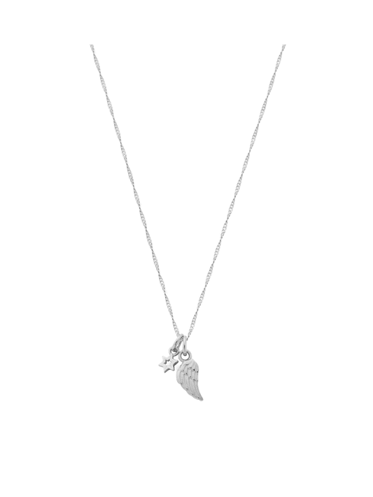 ChloBo Tiny Twisted Rope Chain Guidance Necklace in Silver