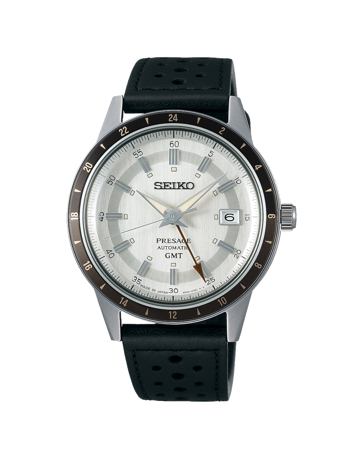 Seiko Presage 'Stone' Style 60s Road Trip GMT Watch SSK011J1