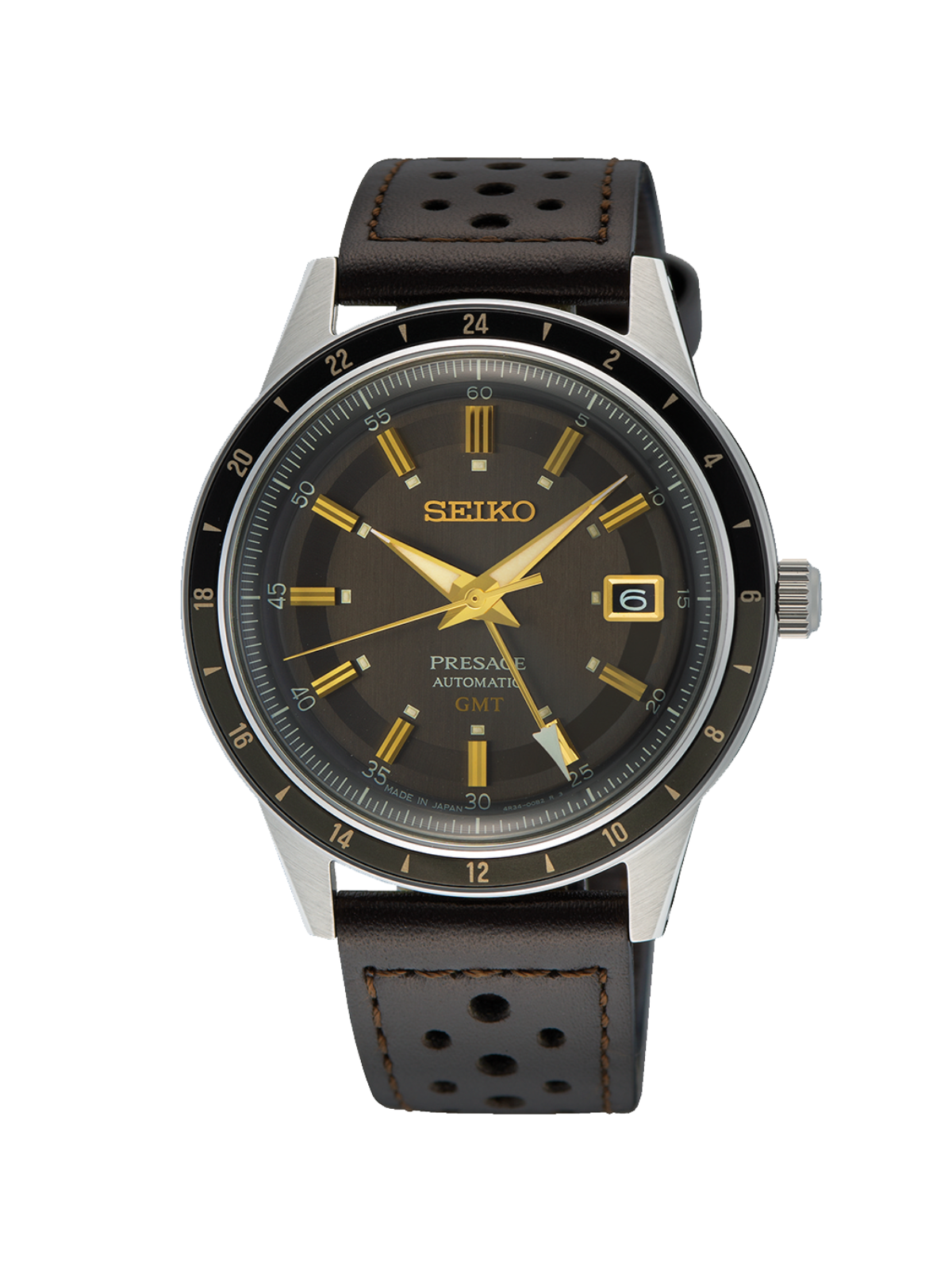 Seiko Presage 'Fume' Style 60s Road Trip GMT Watch SSK013J1