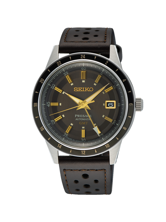 Seiko Presage 'Fume' Style 60s Road Trip GMT Watch SSK013J1