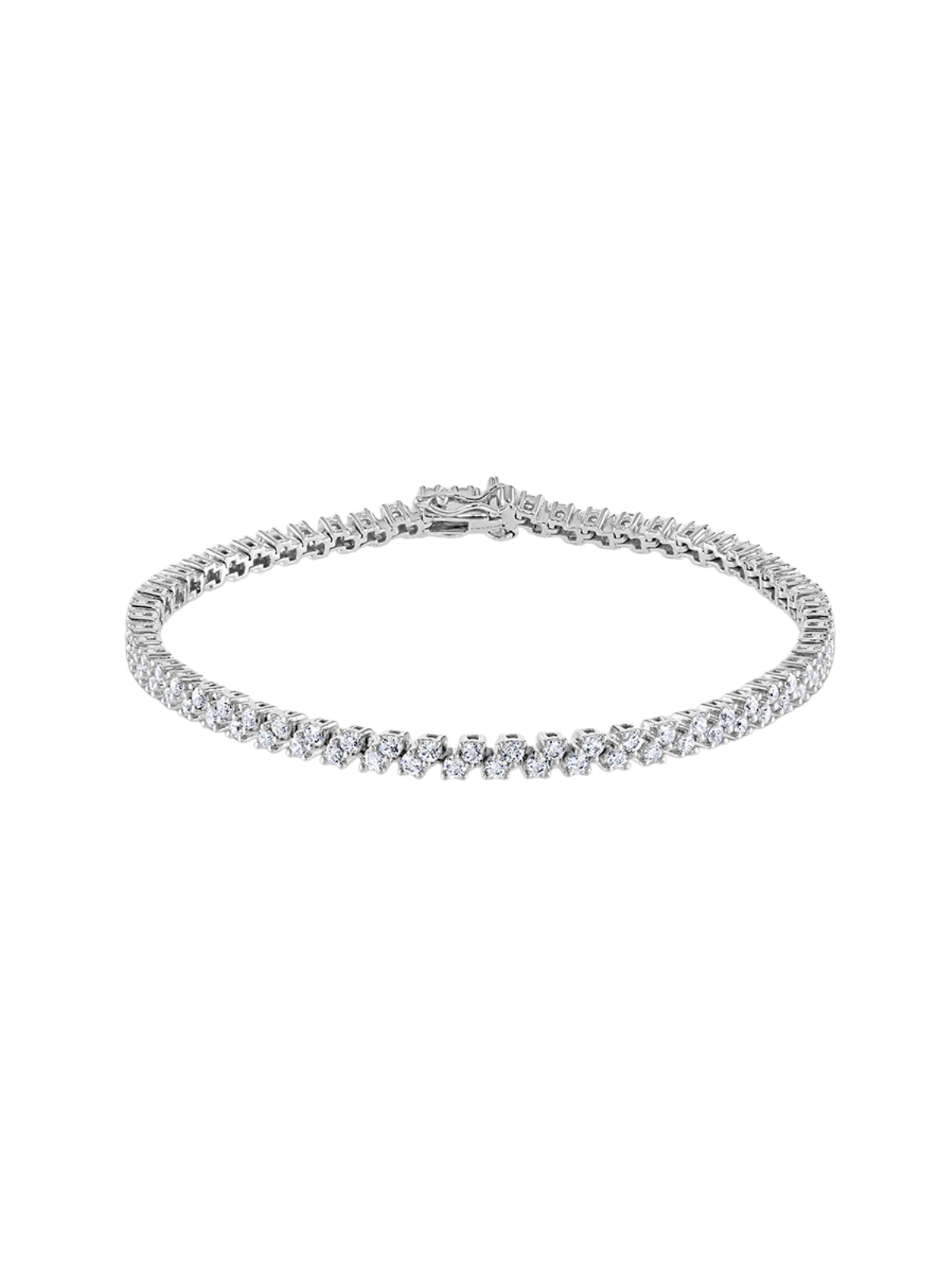 Lab Grown Diamond Bracelet with 2.30ct of Round Brilliant Diamonds in 9ct White Gold