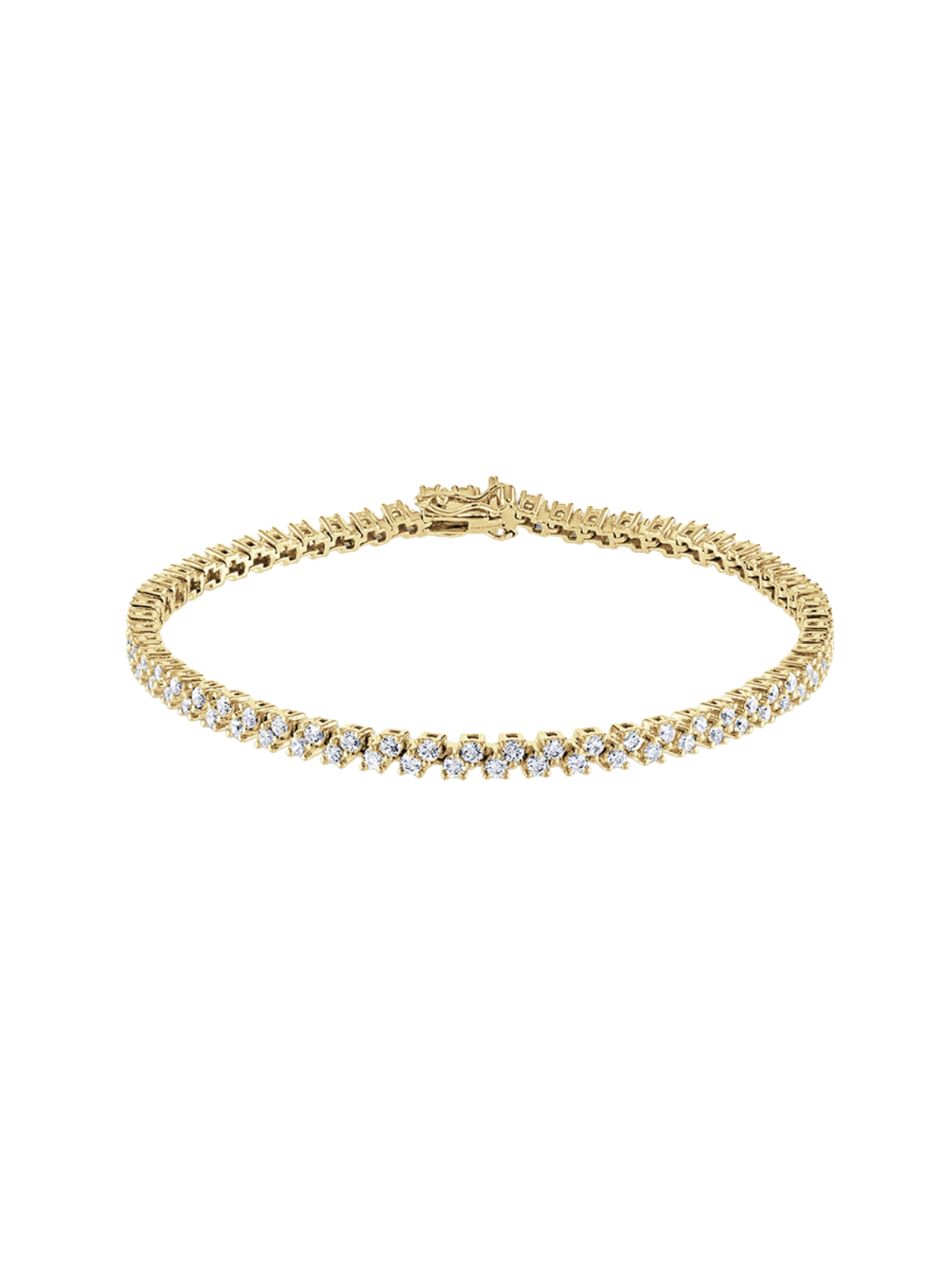 Lab Grown Diamond Bracelet with 2.30ct of Round Brilliant Diamonds in 9ct Yellow Gold