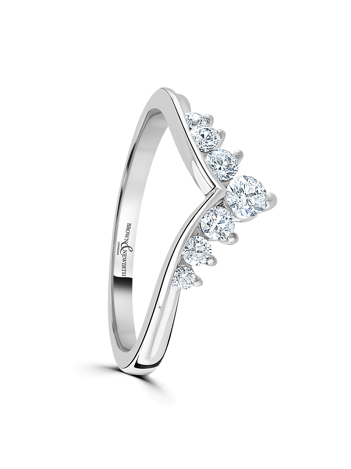 Brown & Newirth Royal 0.34ct Brilliant Cut Diamond Wedding Ring in Platinum