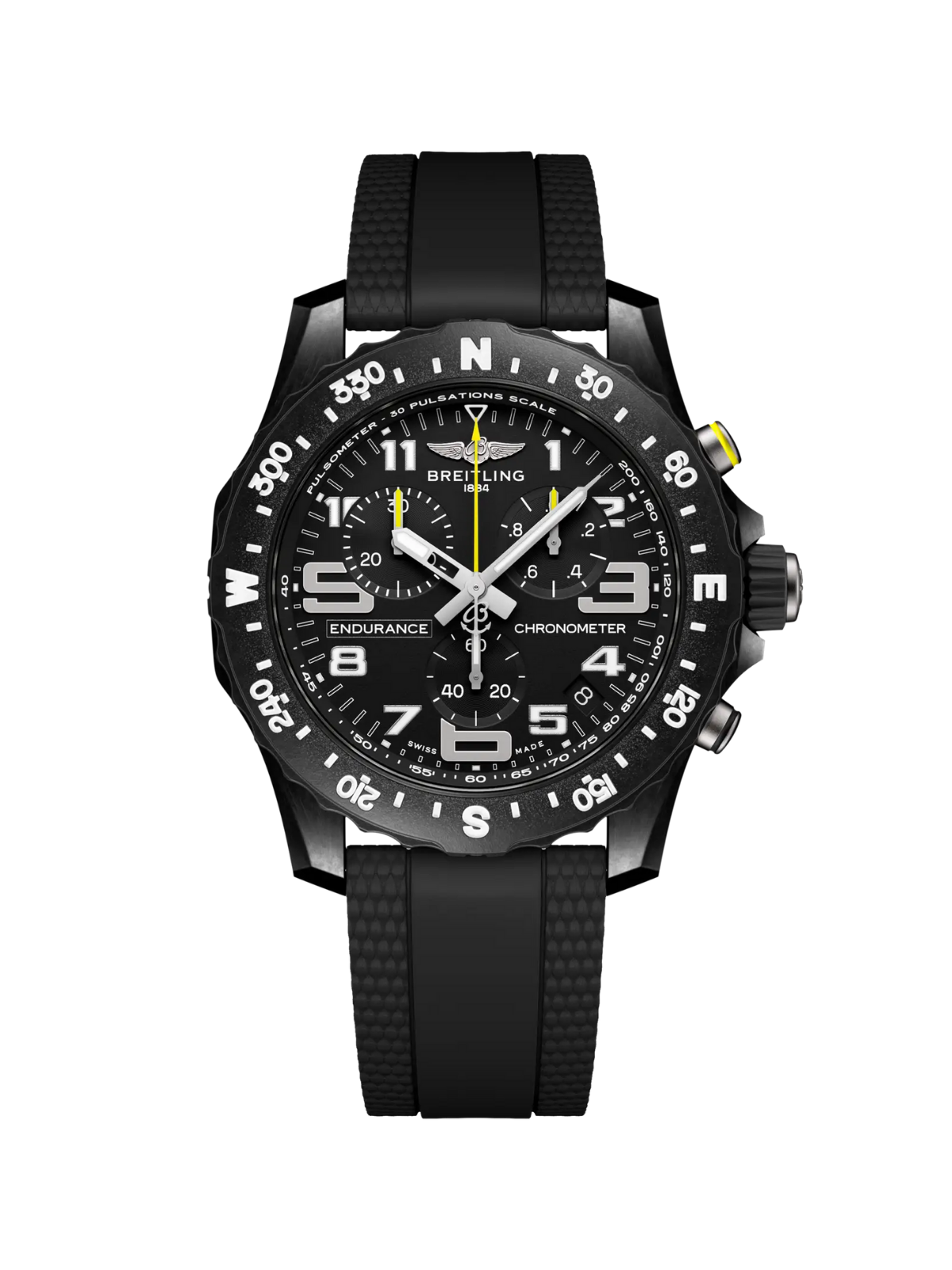 Breitling Endurance Pro 44 with Black Rubber Strap & Black Dial