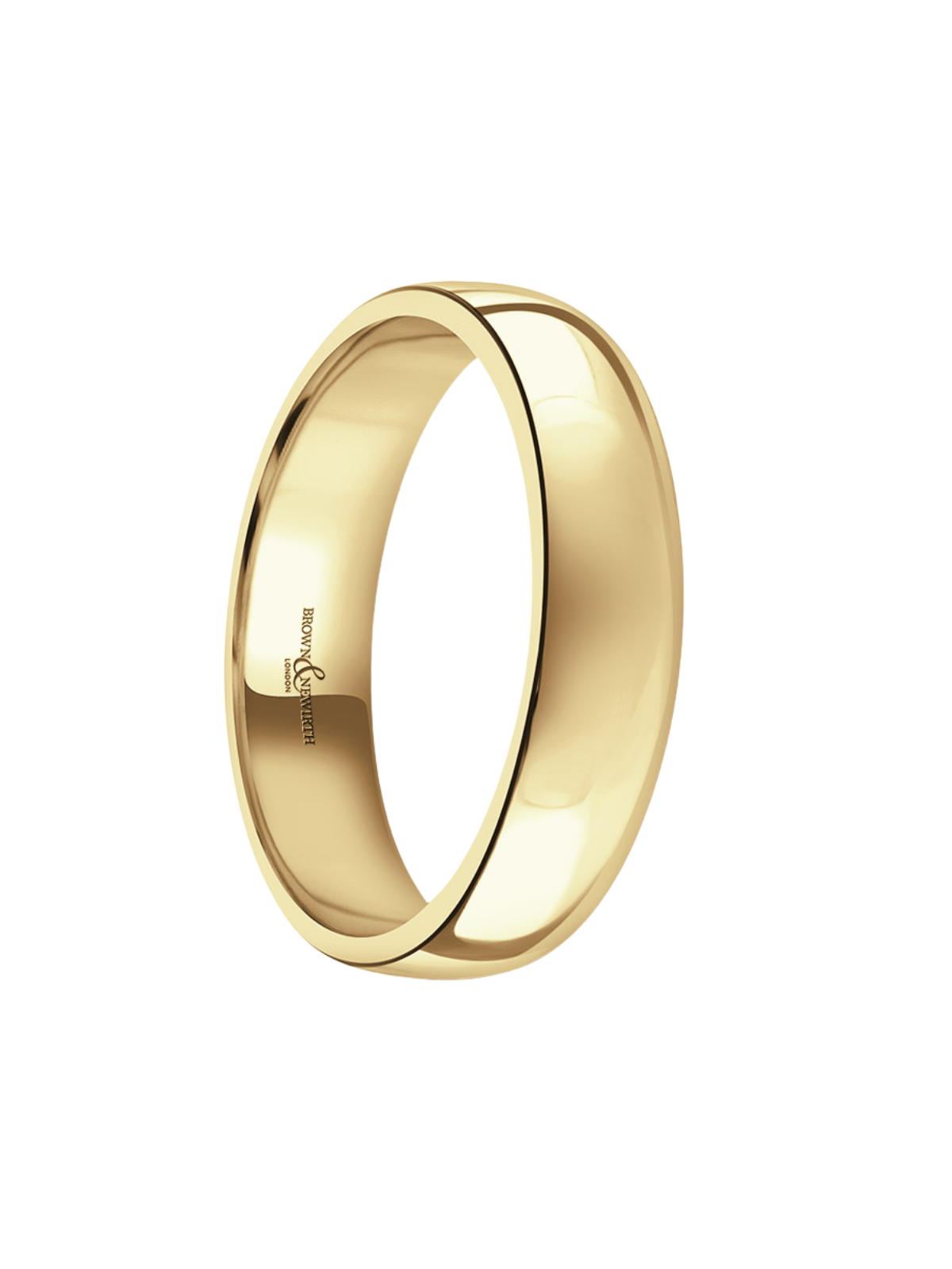 5mm 9ct Yellow Gold Wedding Ring with Lighter Court Profile (Size R-Z+)