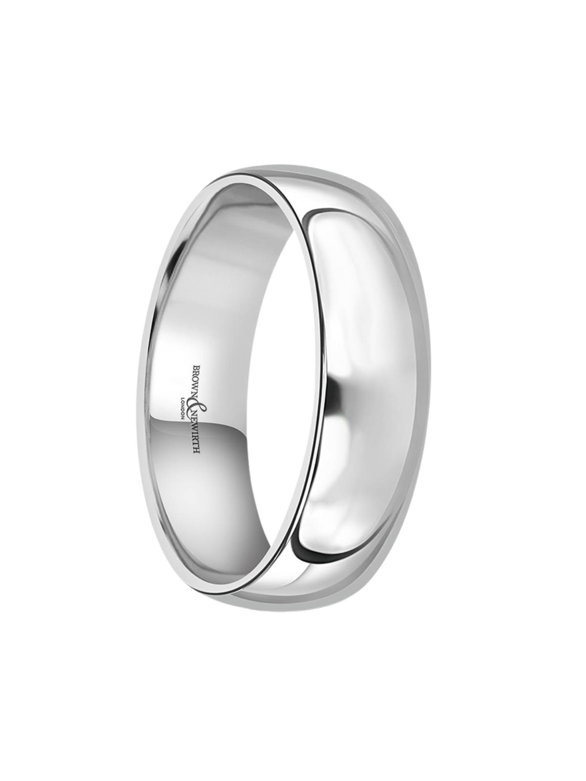 7mm Platinum Wedding Ring with Lighter Court Profile (Size R-Z+)