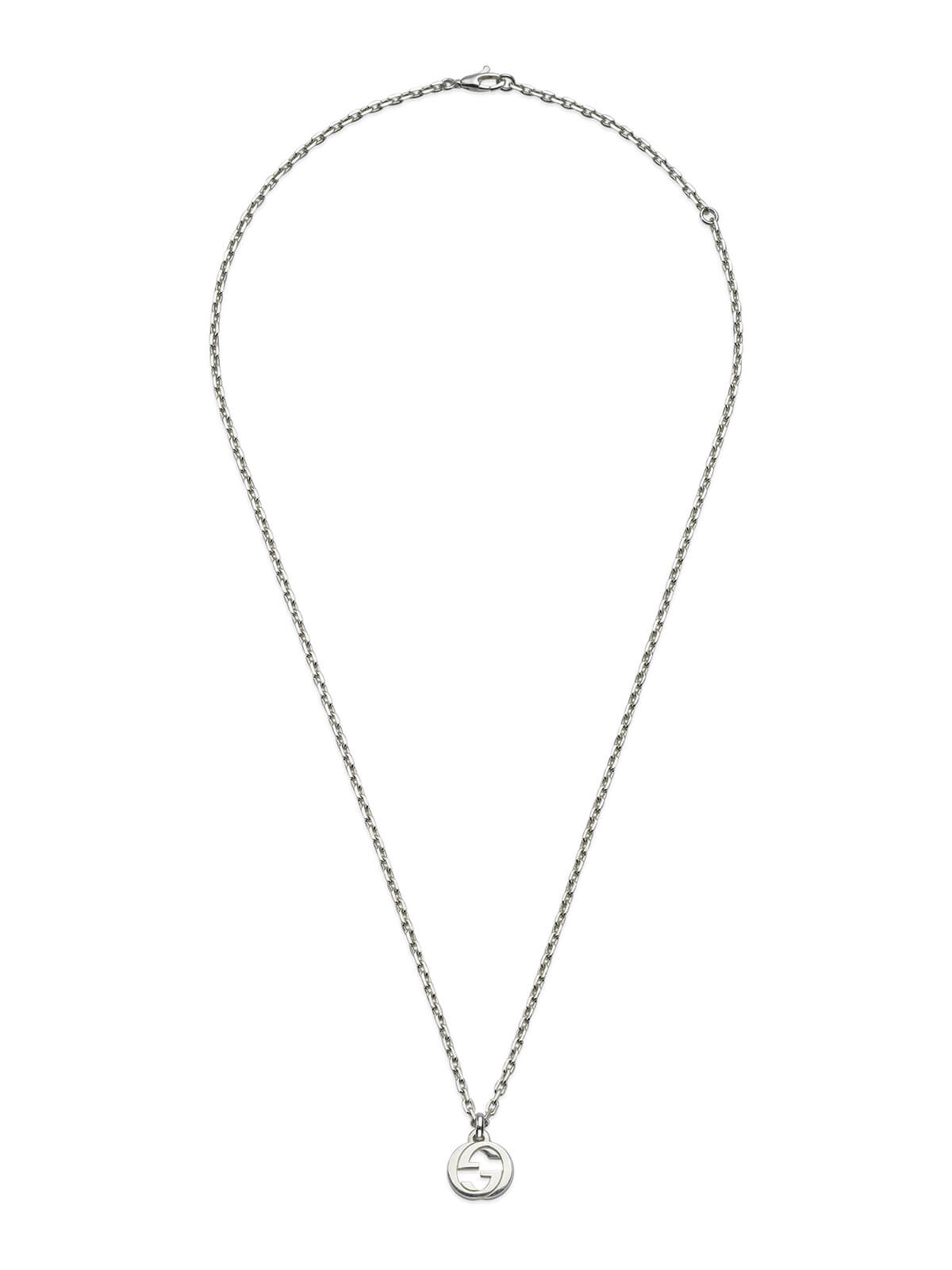 Gucci Interlocking Silver Necklace