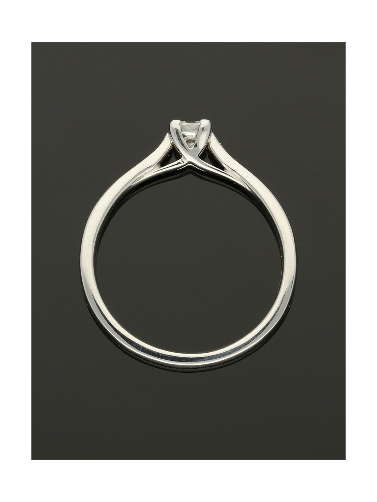 Diamond Solitaire Engagement Ring 0.20ct Princess Cut in 9ct White Gold