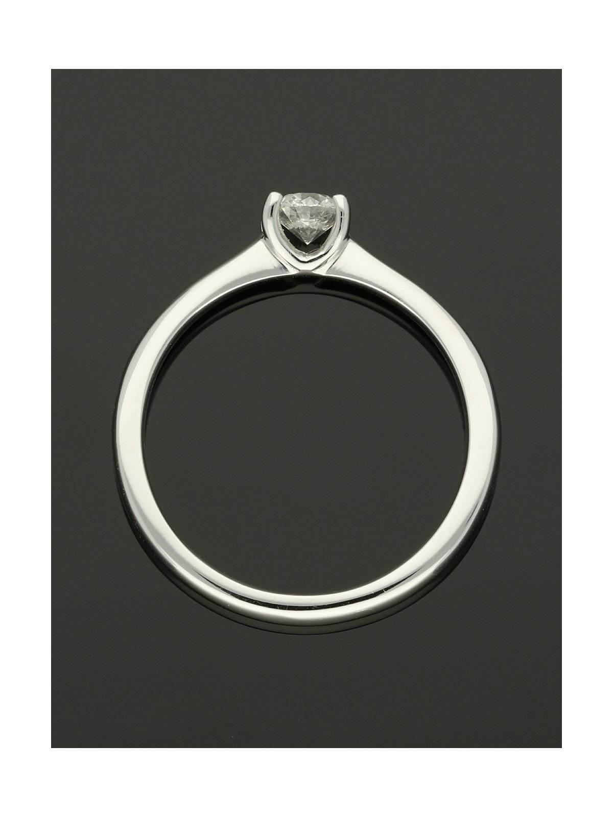 Diamond Solitaire Engagement Ring 0.25ct Round Brilliant Cut in 18ct White Gold