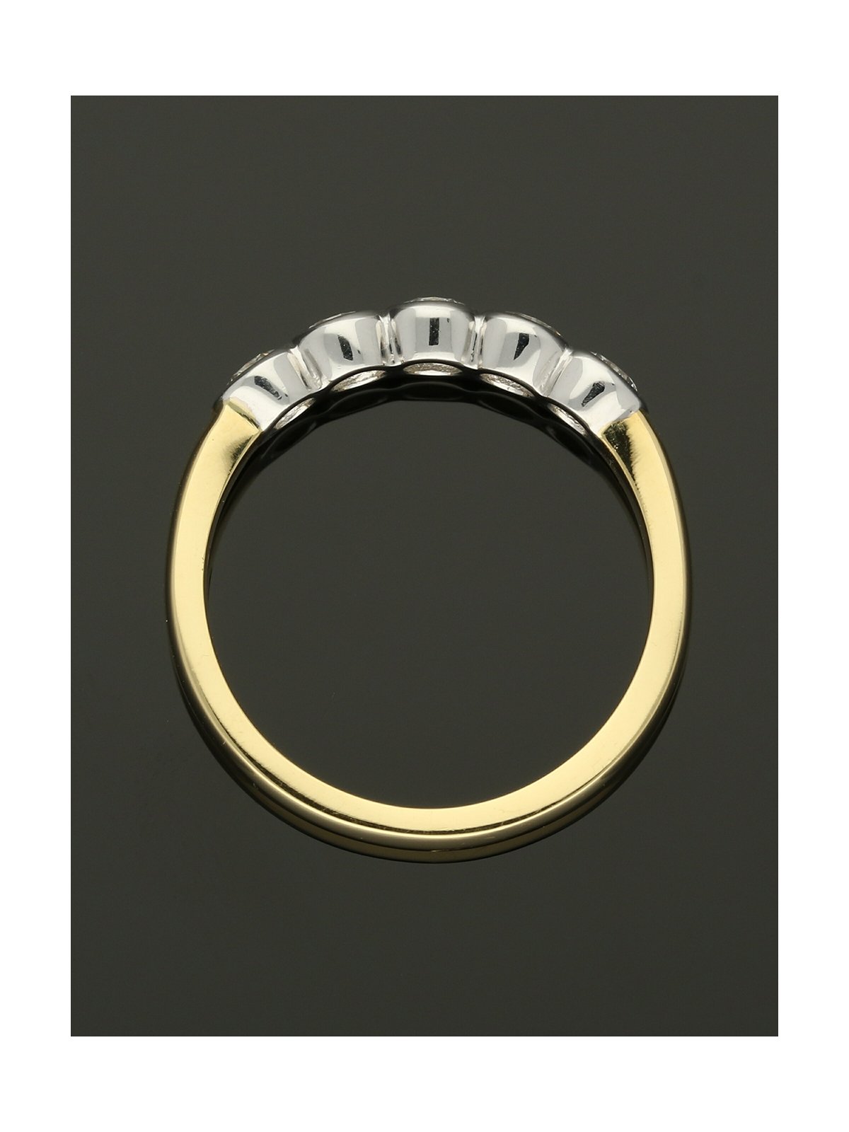 Five Stone Diamond Ring 0.68ct Round Brilliant Cut in 18ct Yellow & White Gold