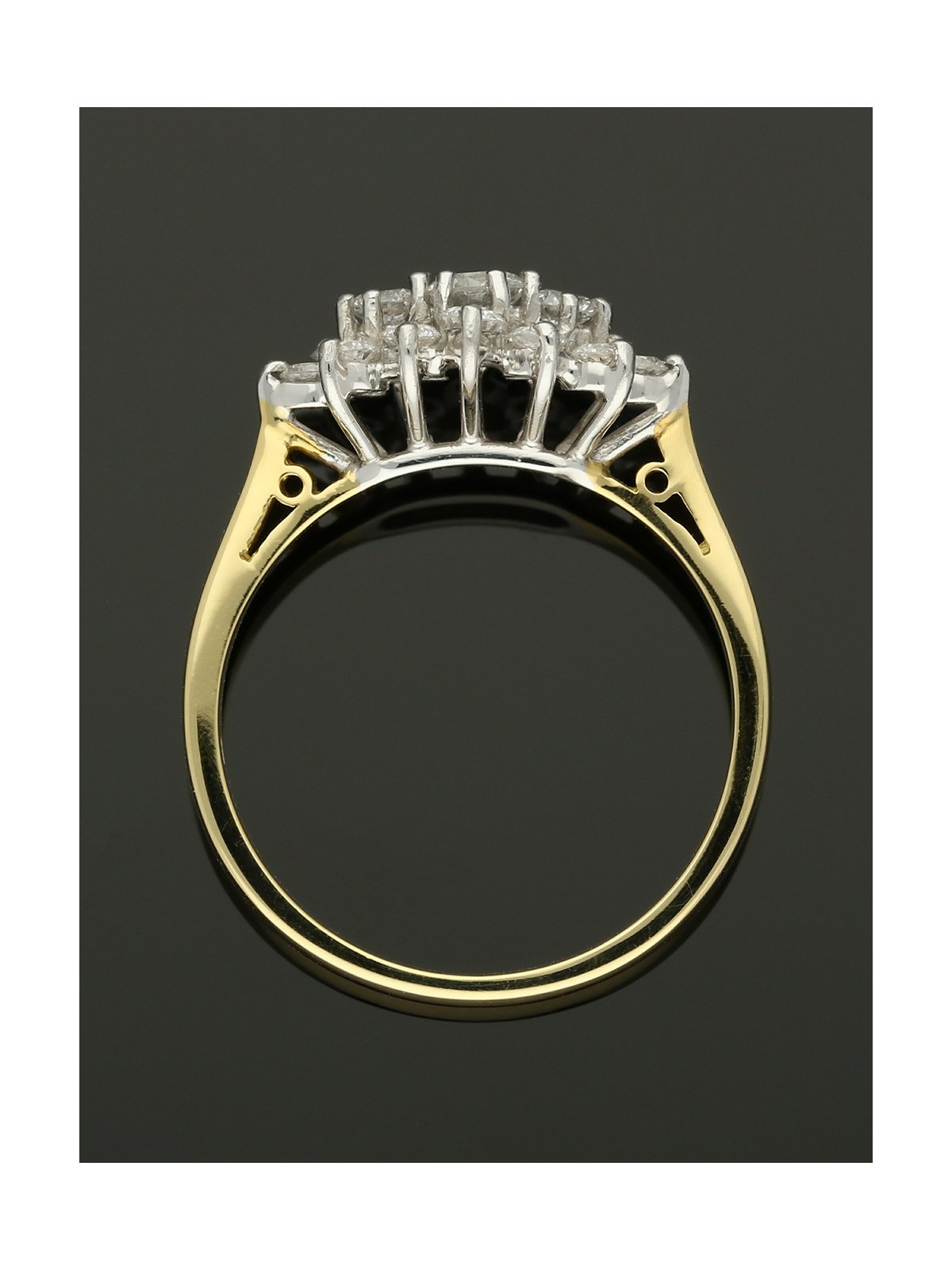 Diamond Cluster Ring 0.41ct Round Brilliant Cut in 18ct Yellow & White Gold