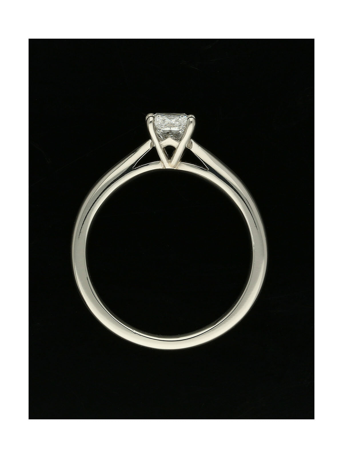 Diamond Solitaire Engagement Ring 0.50ct Certificated Princess Cut in Platinum