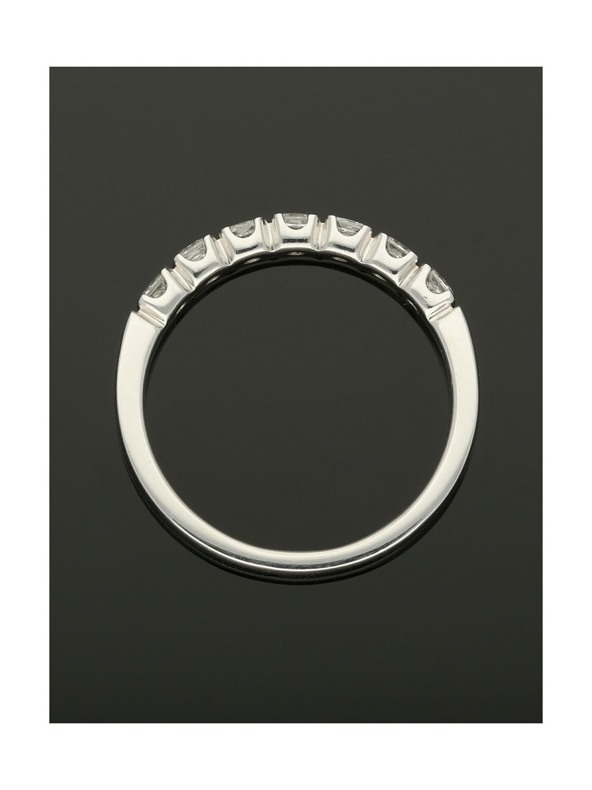 Diamond Half Eternity Ring 0.50ct Princess Cut in Platinum